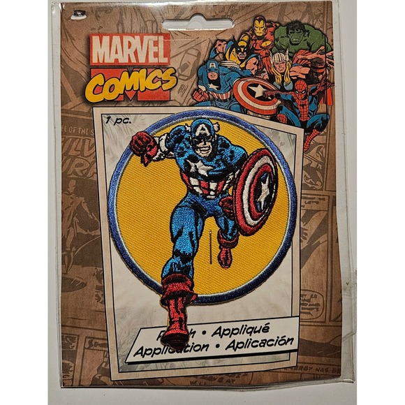 Marvel Comics Captain America Patch Applique Superhero Iron On - Picture 1 of 1